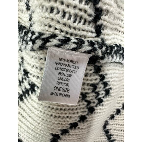 Ellie Kate Cardigan Sweater Oversized One Size Brown Black Fall Winter - Picture 4 of 8